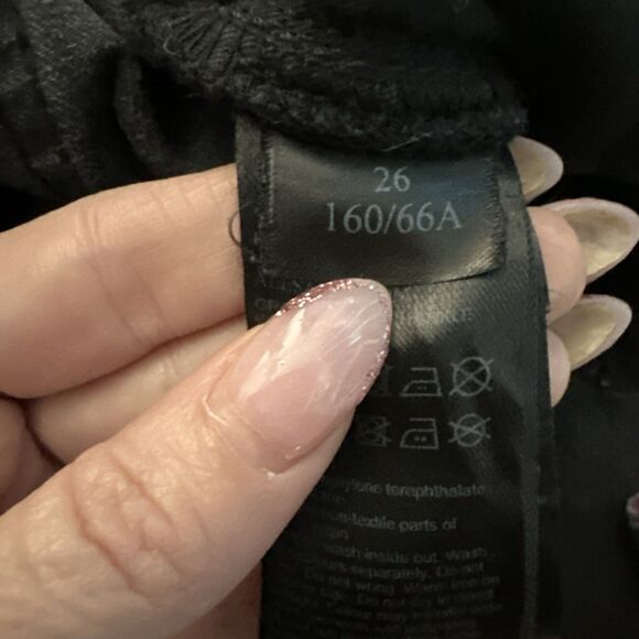 AllSaints Skinny Jeans Womens Size 26 Black Grace Ankle Fray - Picture 7 of 8